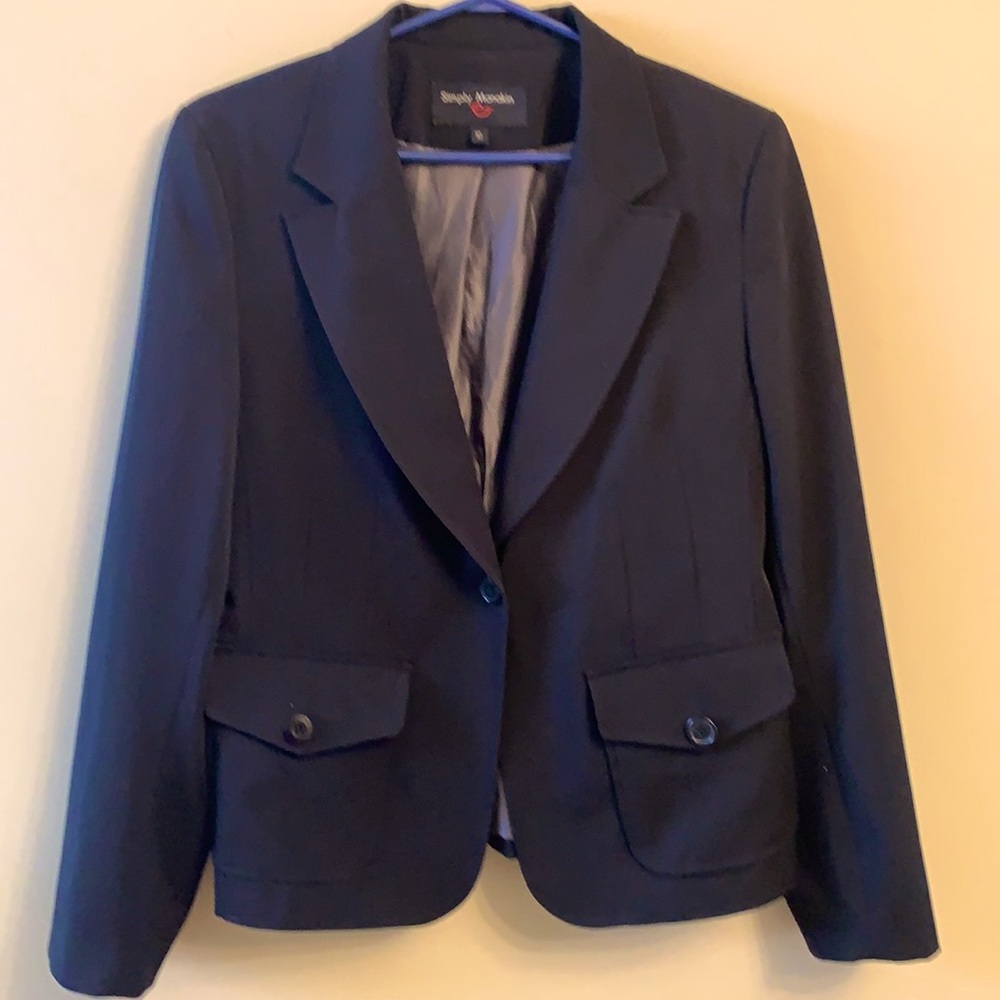 Double lining polyester/Spandex Blazer